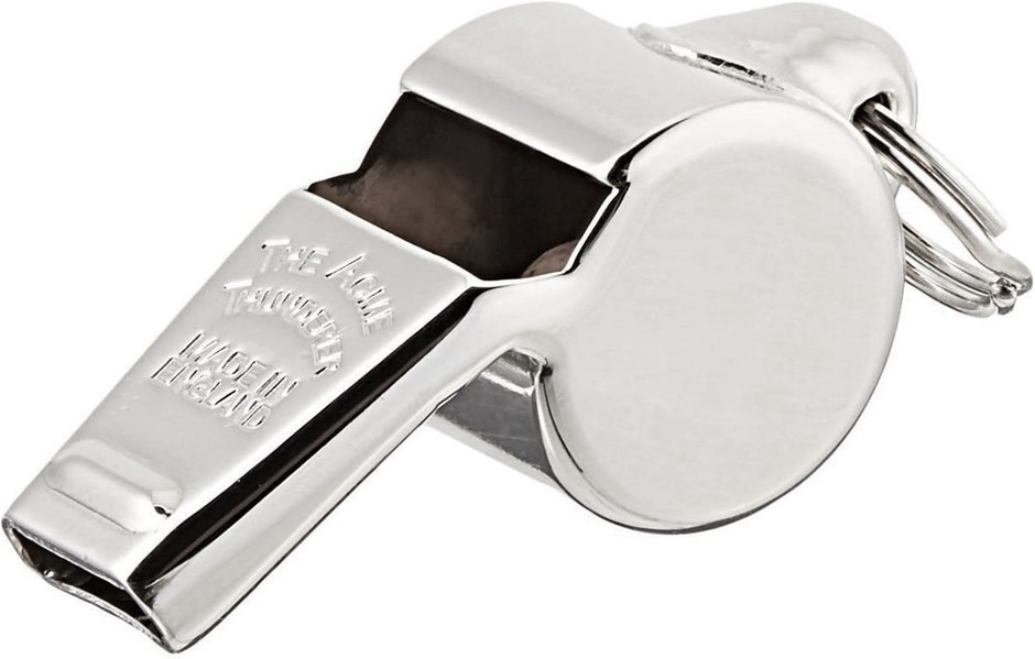 ACME Official Referee Whistle No. 60 Thunderer Whistle, Silver