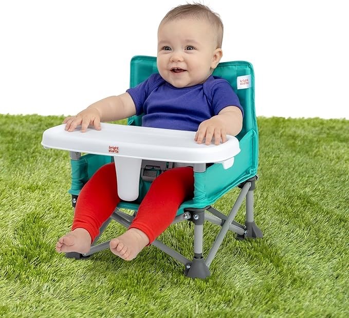 Bright Starts Pop 'N Sit Portable Booster, Indoor/Outdoor Use, Floor Seat w
