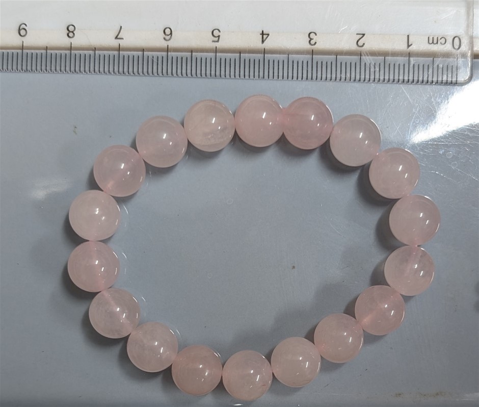 ROSE QUARTZ "Crystal of Love" Gemstone Stretchy one size fits most Bracelet
