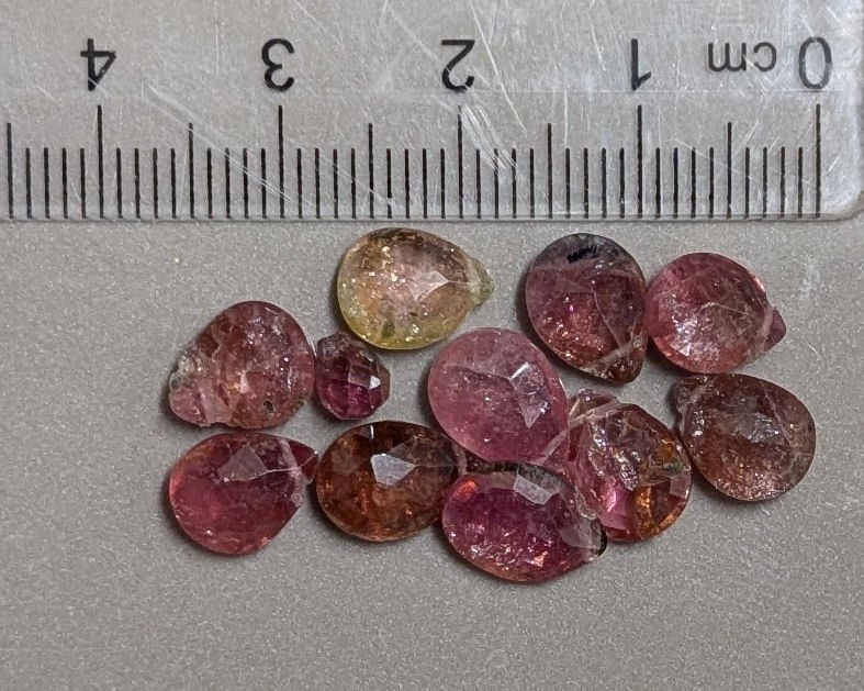 15 Carats PINK TOURMALINE Drop Shape Gemstone Beads
