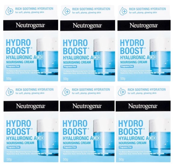 6 x NEUTROGENA Hydro Boost Emulsion 50 G, White, 50 g