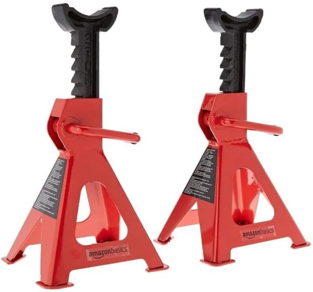 AMAZON BASICS Steel Jack Stands with 3 Ton Capacity.