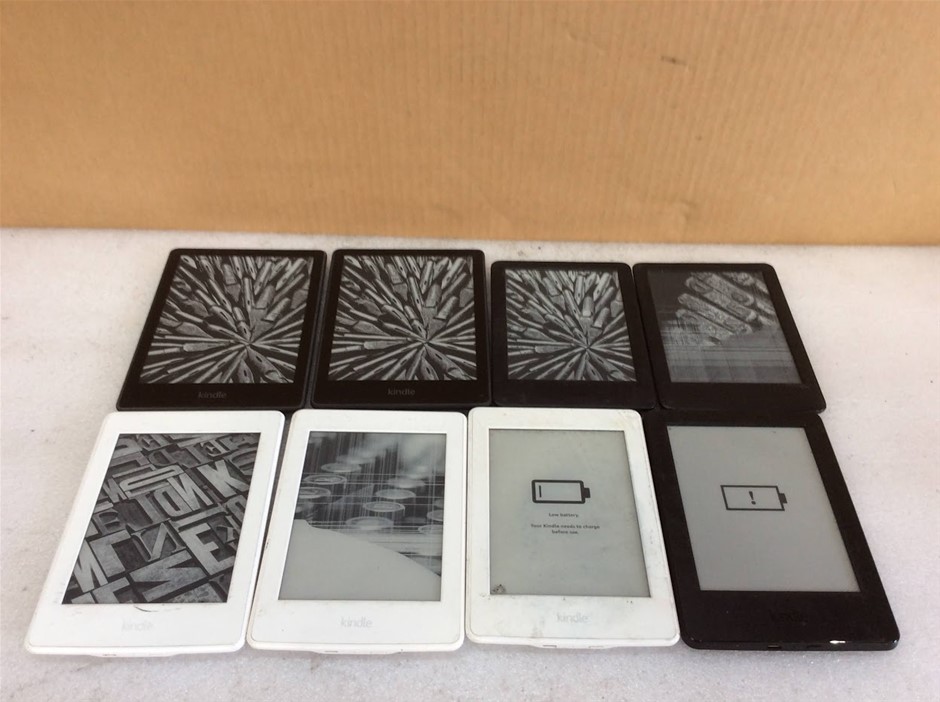 Amazon Kindle Mixed Models E-Reader Devices (Lot of 8)
