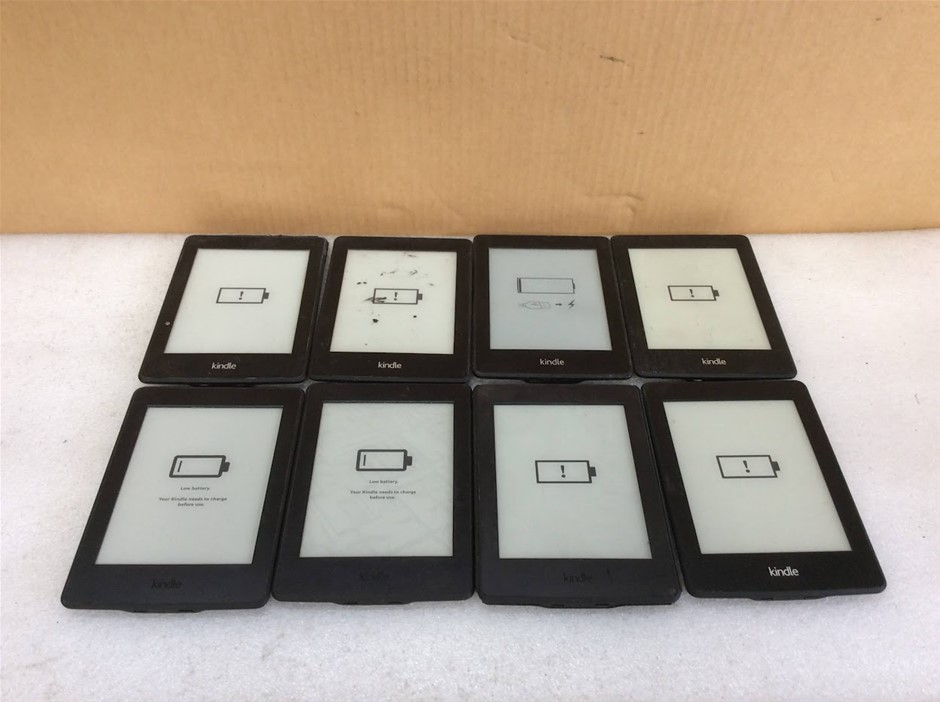 Amazon Kindle Mixed Models E-Reader Devices (Lot of 8)