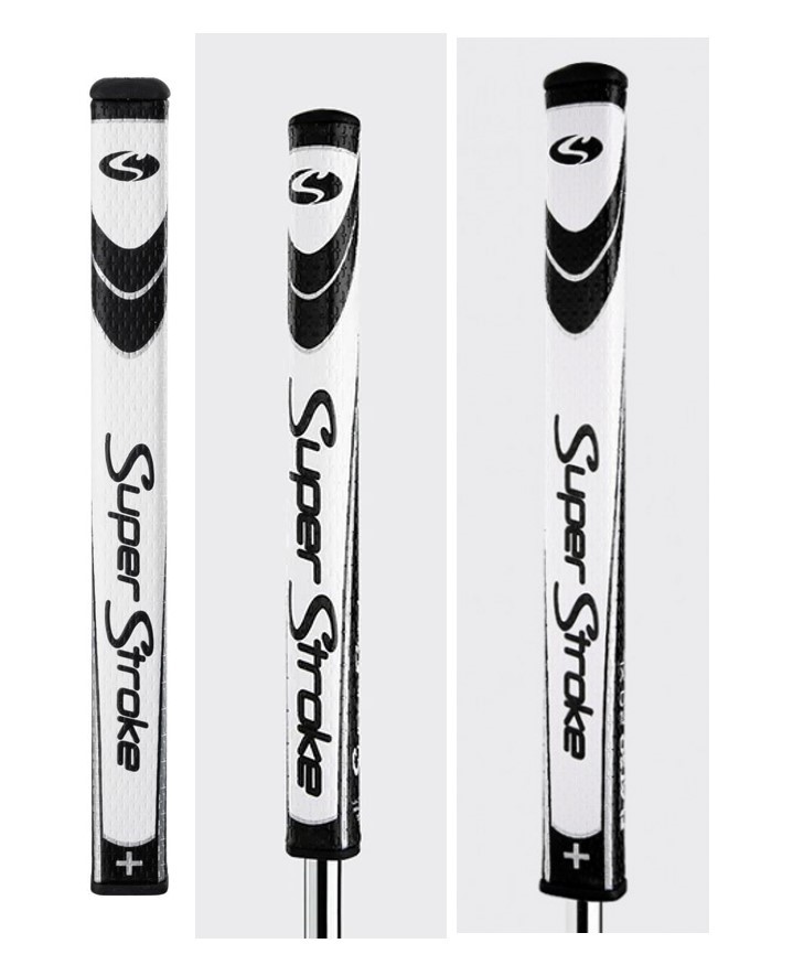 3 x Assorted SUPERSTROKE Legacy Putter Grips, Black/White, Comprising: 1 x