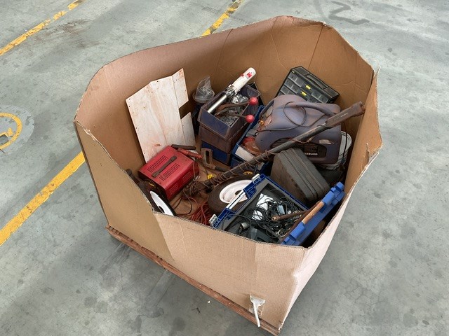 Box of Various Parts and Tools