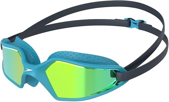 2 x SPEEDO Hydropulse Mirror Goggle Junior, Anti-Fog, Ages 6-14 Yrs, Navy/G