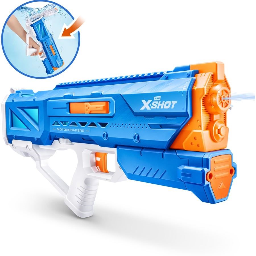 2 x ZURU XSHOT Water Hydra Pulse Motor Soaker, Motorised Water Blaster. NB: