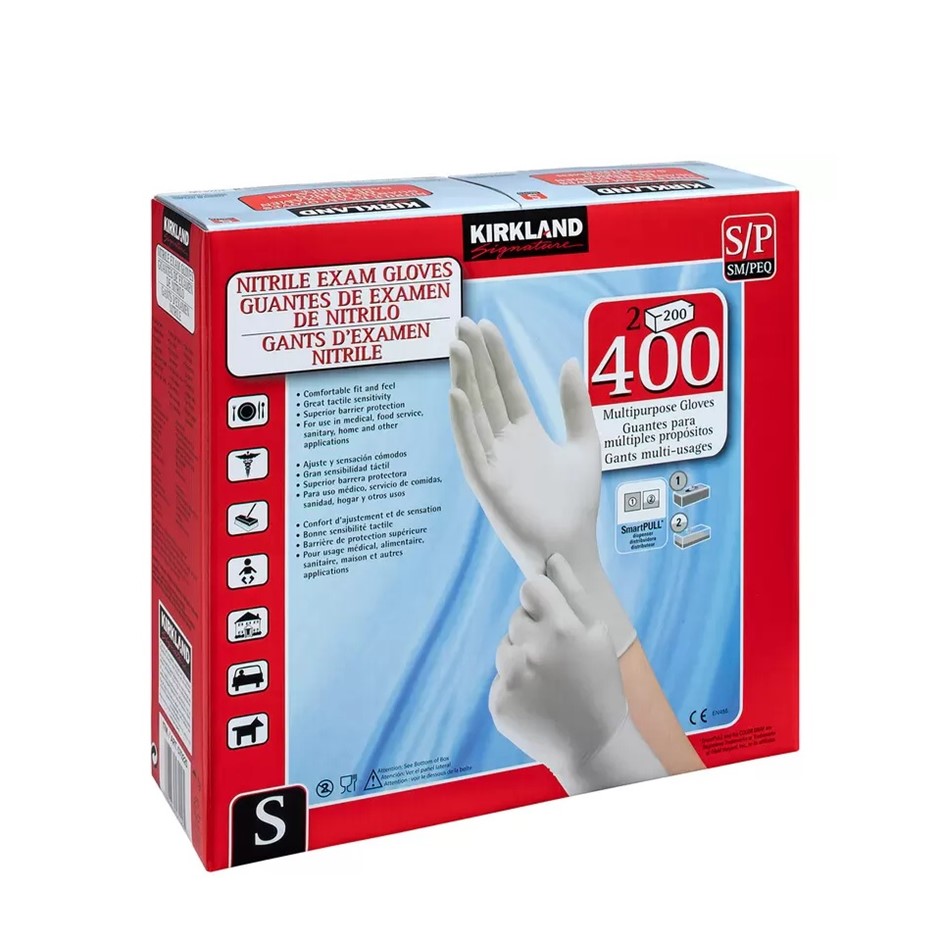2 x SIGNATURE 200pk Nitrile Exam Gloves, Size S. NB: Damaged box & approx.