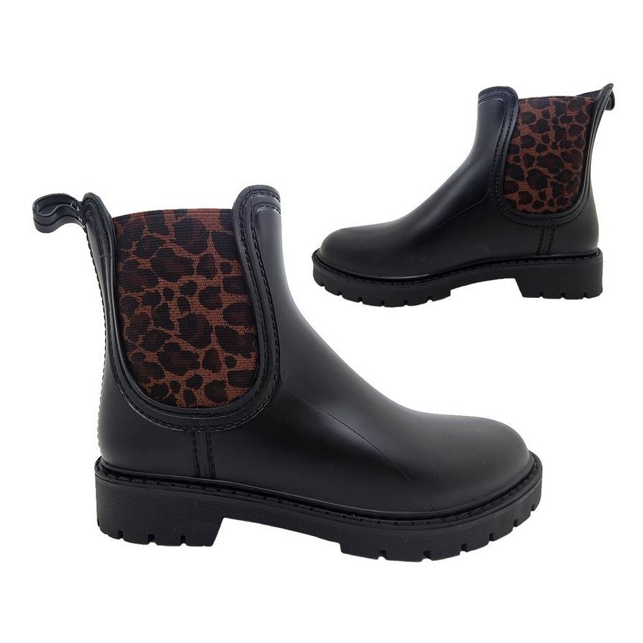 JELLIES Malea Ladies Gumboots Ankle Boot Elastic Panel Slip On Durable - Si