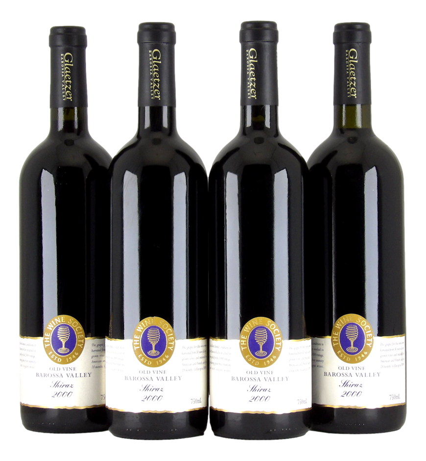 The Wine Society Old Vine Barossa Valley Shiraz 2000 (4x 750mL),