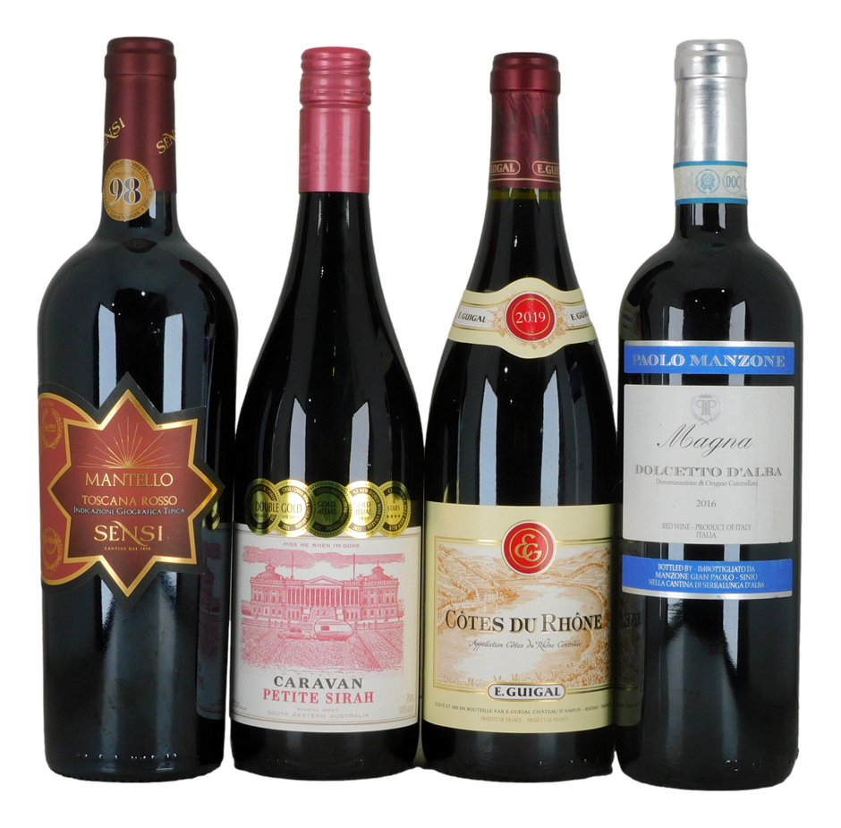 Pack of Assorted Red Wine (4x 750mL)