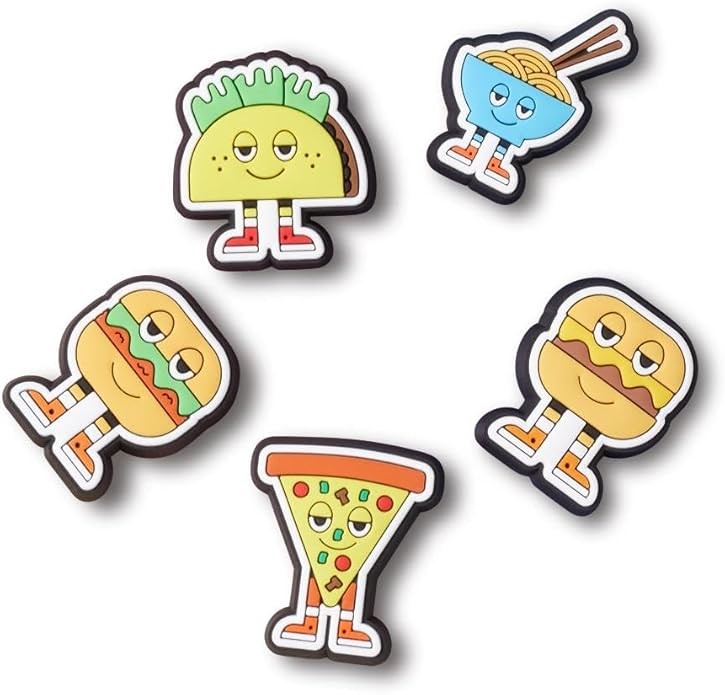 Crocs Jibbitz Food Shoe Charms, Chill Foods, 5 Pack