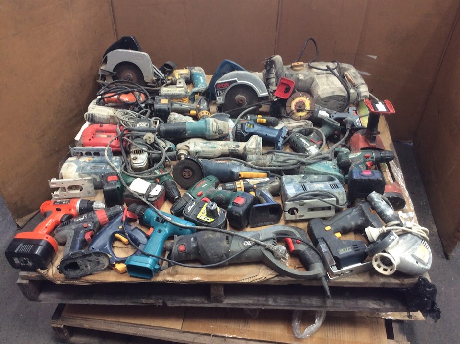 Mixed Brand Electric Power Tools Including Drills + Angle Grinders + Circul