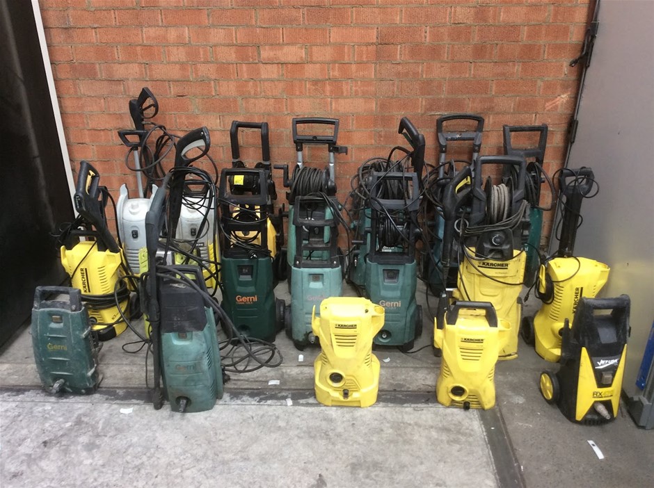 Mixed Brand High Pressure Cleaners Including Karcher + Gerni