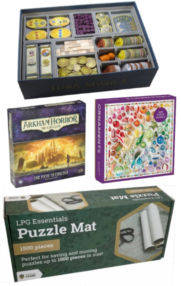 4 x Assorted Puzzles & Games: x1 FOLDED SPACE Terra Mystica Board Game Inse