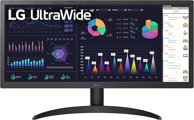 LG Electronics UltraWide Monitor 26WQ500, 26 inch, 1080p, 75Hz, 1ms MBR, IP
