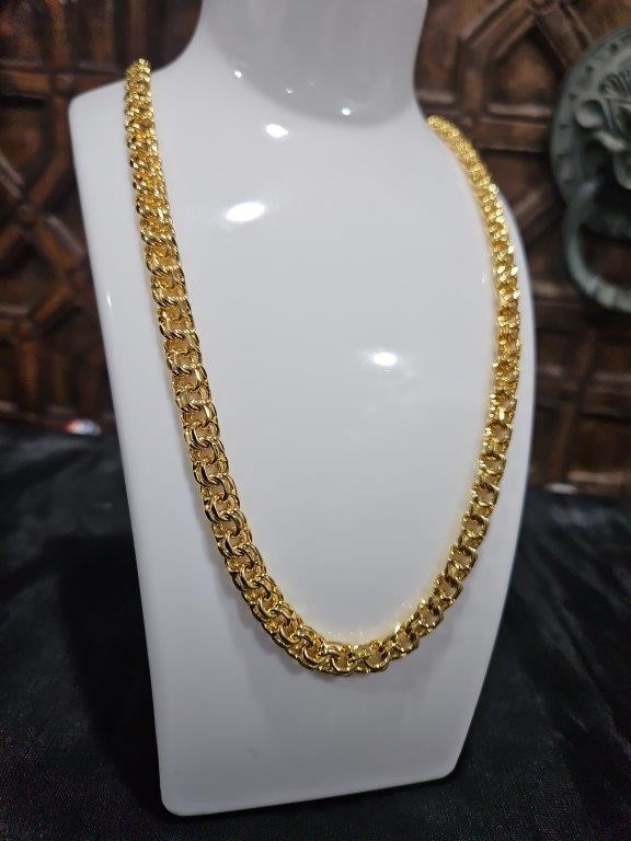 22K/Italy Solid Gold Filled Chain(stamped 22K/Italy)-Warranty Quality-50cm