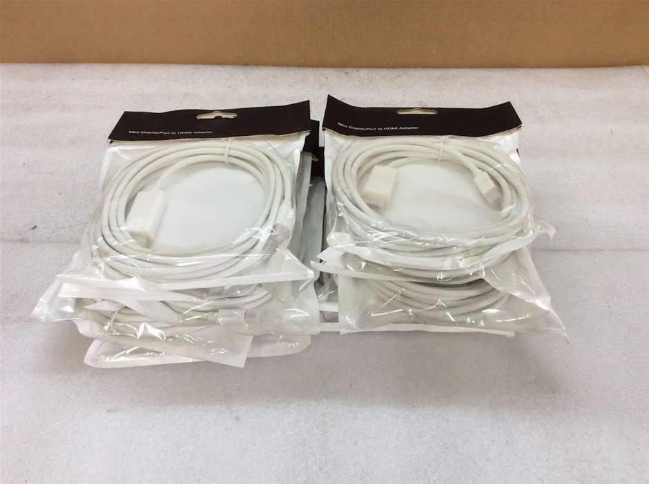 Generic Mini DisplayPort To HDMI Adapter Cable - New (Lot of 10)