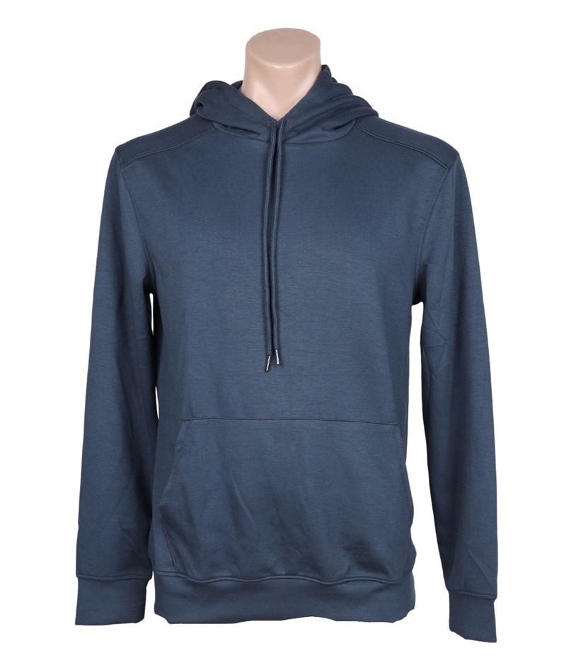 BOSTON TRADERS Men's Soft Hoodie, Size S, Mirage Blue. Buyers Note - Disco