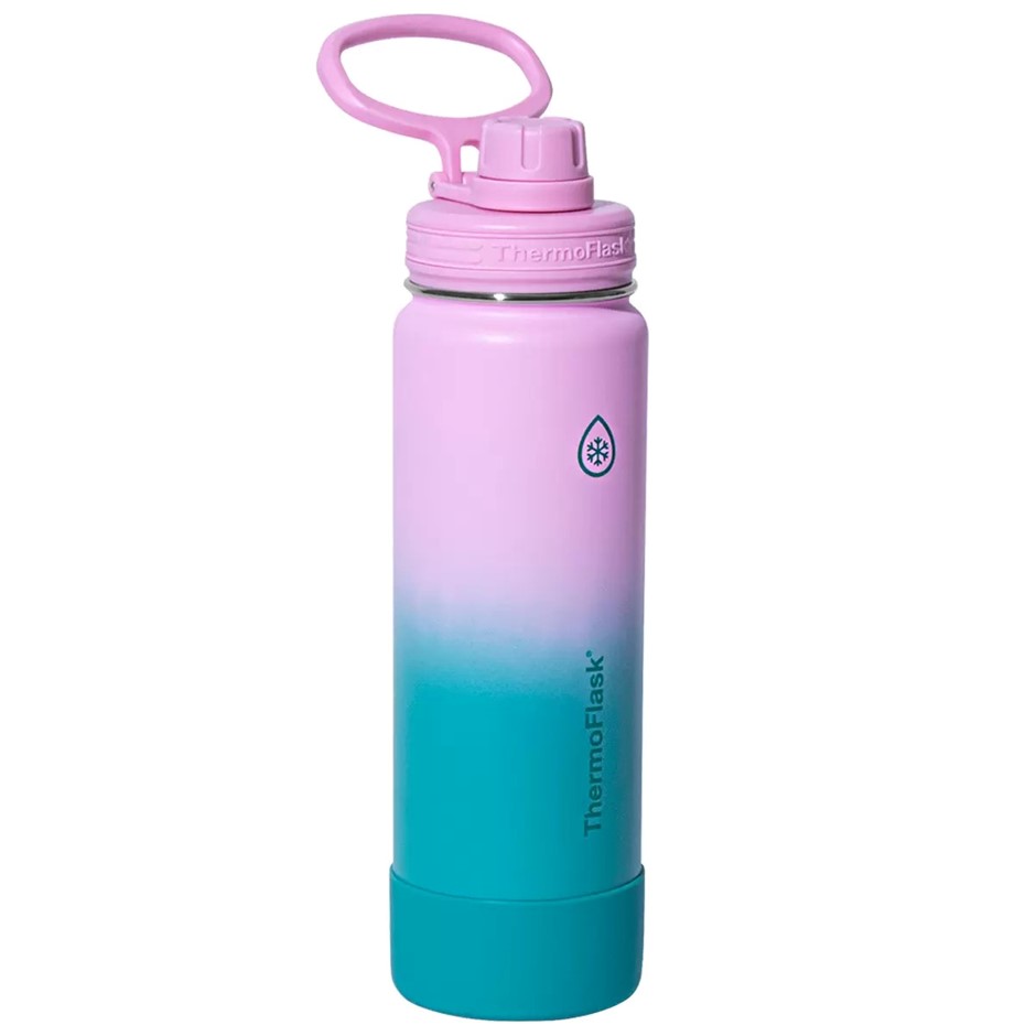 2 x THERMOFLASK Ombre Stainless Steel Bottles, 710ml, Pink Green. Buyers N