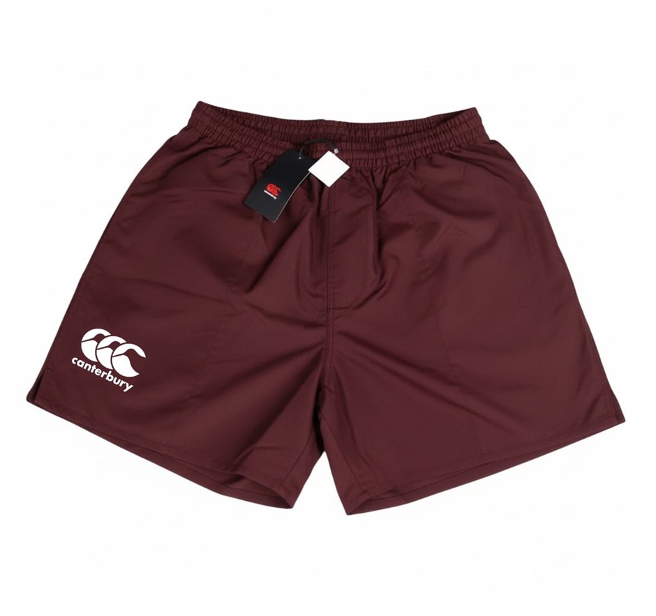 CANTERBURY Men's CCC Anchor Tactic Short, Size L, 100% Polyester, Maroon