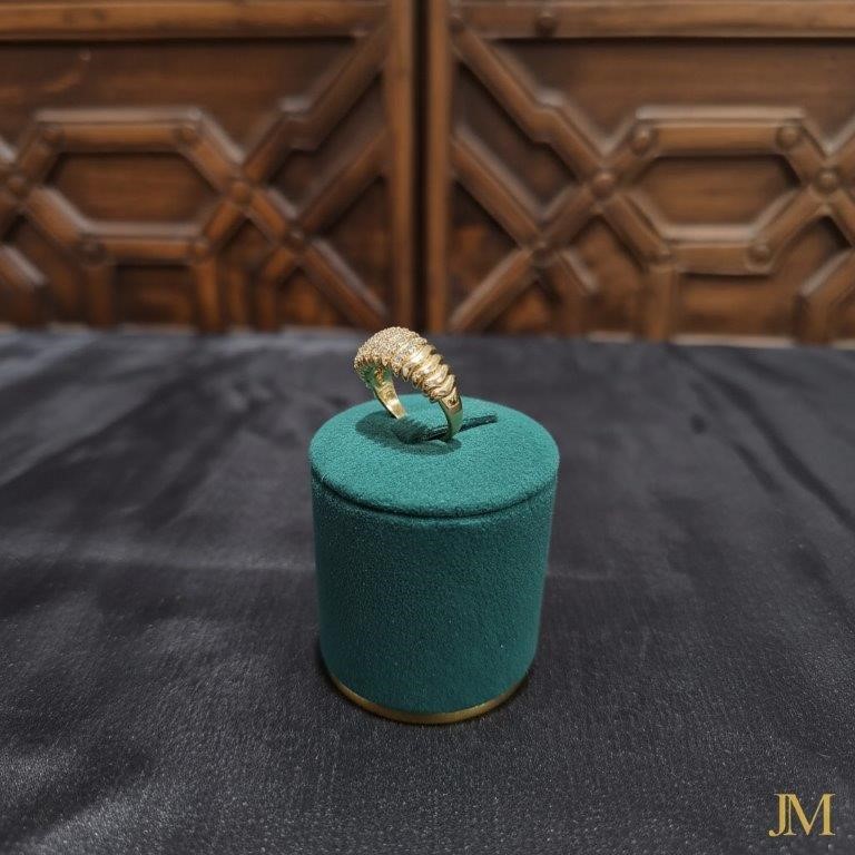 18K/ITALY Solid Yellow Gold Filled Ring -Quality Guarantee-7 US