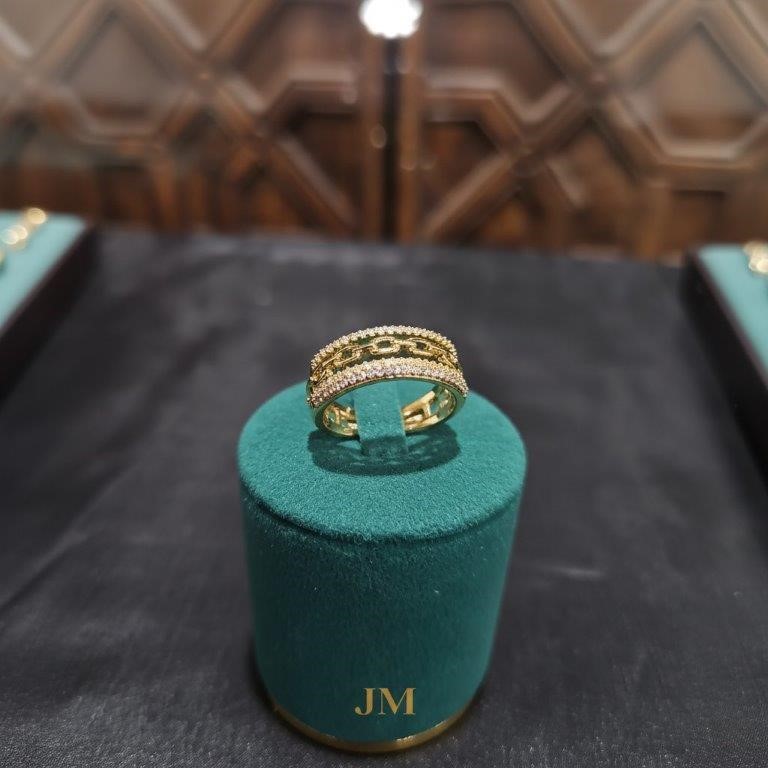 18K/ITALY Solid Yellow Gold Filled Ring -Quality Guarantee-7 US