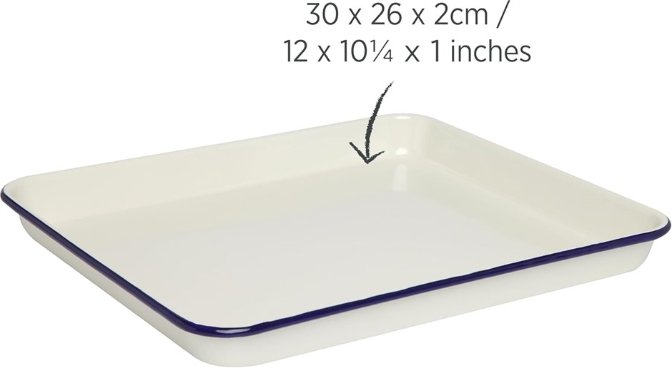 WILTSHIRE Enamel Baking Tray, 30cm.