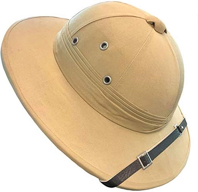 SWEIDAS Safari Pith Helmet - Khaki Tan, color beige, lightweight