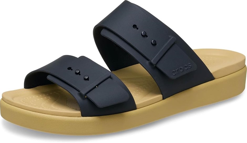 CROCS Women Brooklyn Buckle Low 211215-00W, EU 41-42 Black/Tan.