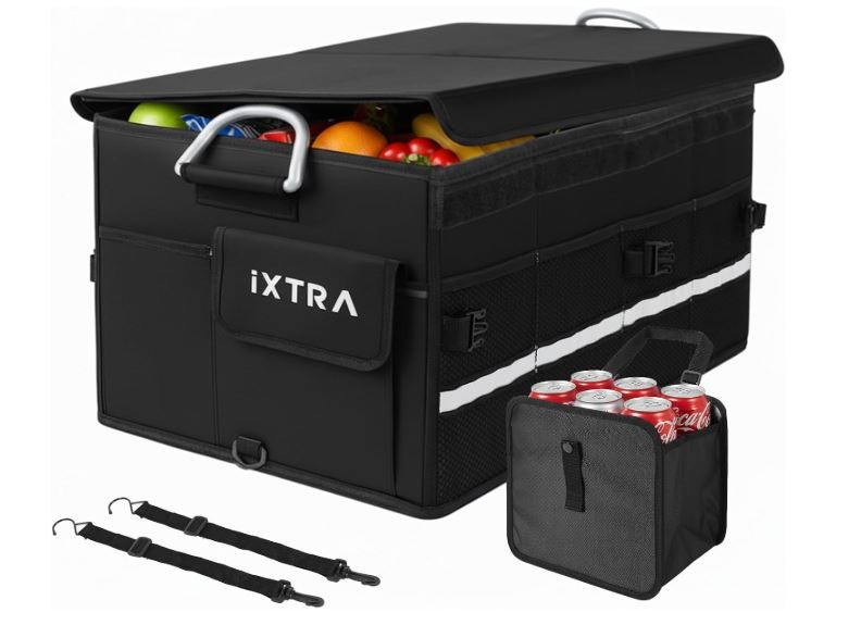 IXTRA Car Trunk Organizer - 55L Collapsible Trunk Storage Box, Waterproof 1