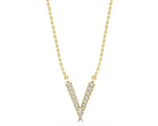 9K YELLOW GOLD 0.10ct HI I1 DIAMOND NECKLACE 40+5cm