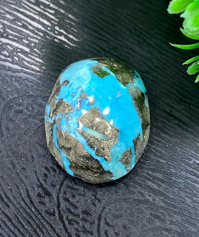 41.00 CT Quality Natural Pyrite Turquoise