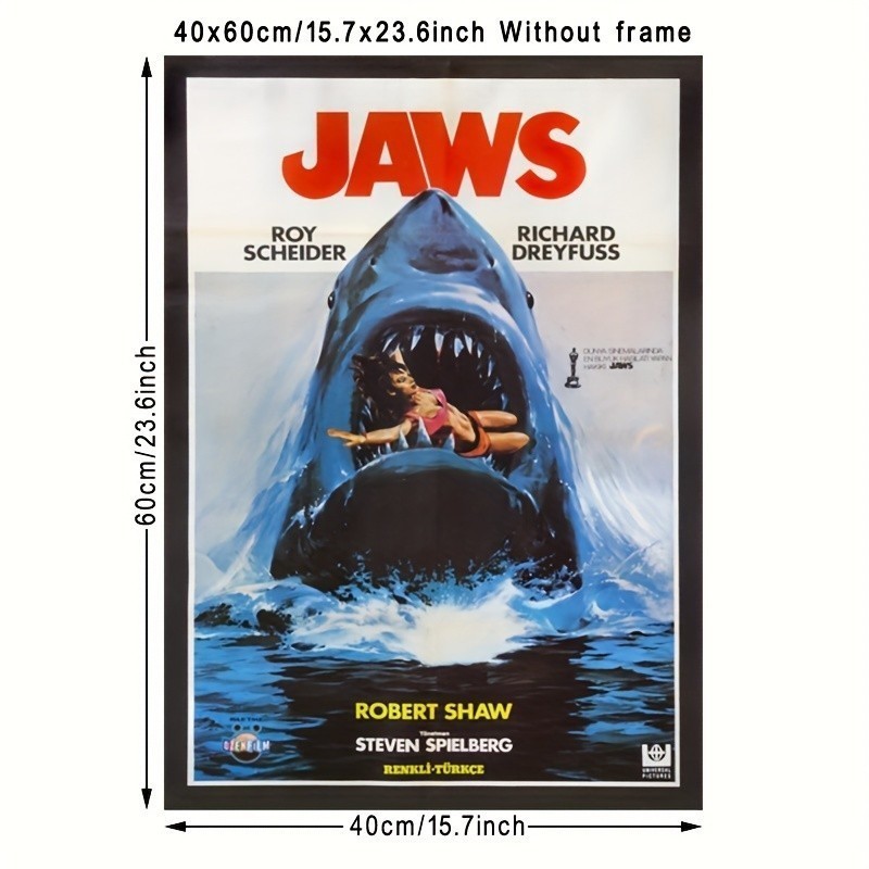 Repro 1975 Movie Poster " JAWS"