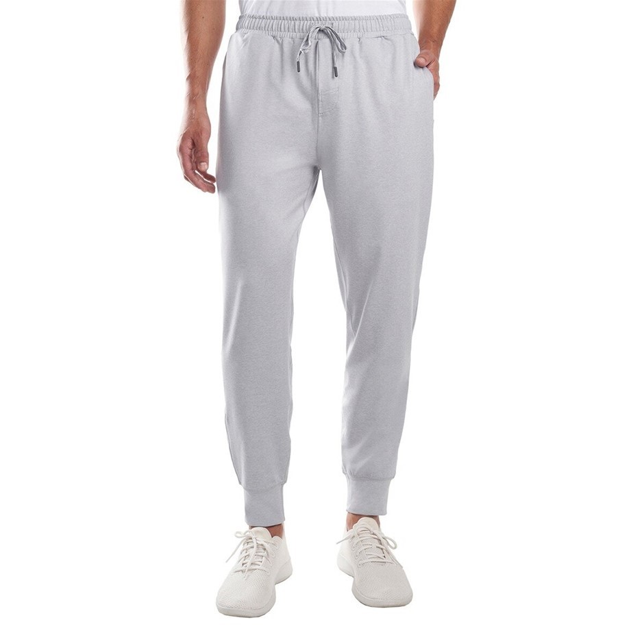 SIGNATURE Men's Active Jogger, Size XL, Light Grey.