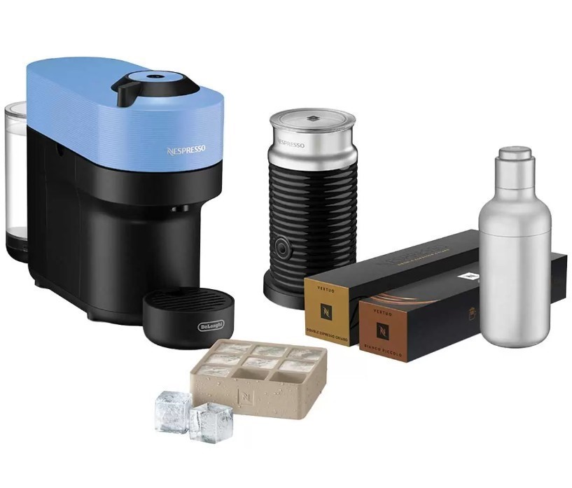 NESPRESSO De'Longhi Vertuo POP Summer Value Pack, Pacific Blue.