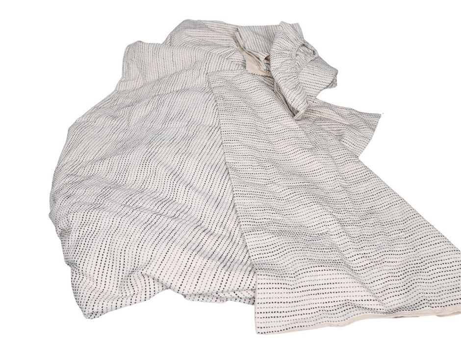 3-Piece Textured Line Pattern Bed Sheet Set, Incl: 1 x Flat Sheet & 2 x Pil