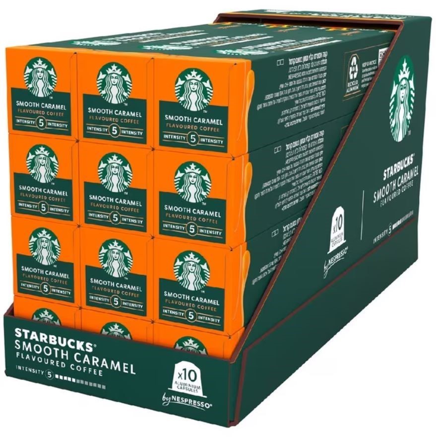 Box of 120pc STARBUCKS Smooth Caramel Flavoured Coffee Capsules. BB: 07/10/