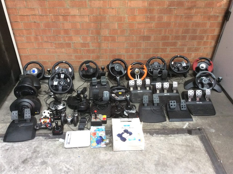 Mixed Brand Gaming Steering Wheels And Pedal Sets