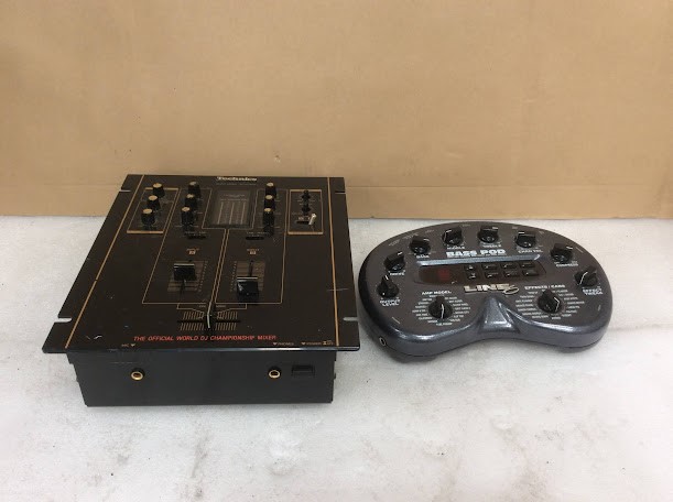 Line 6 Bass POD Multi-Effect and Amp Modeler&Technics SH-DJ1200 (Lot of 2)