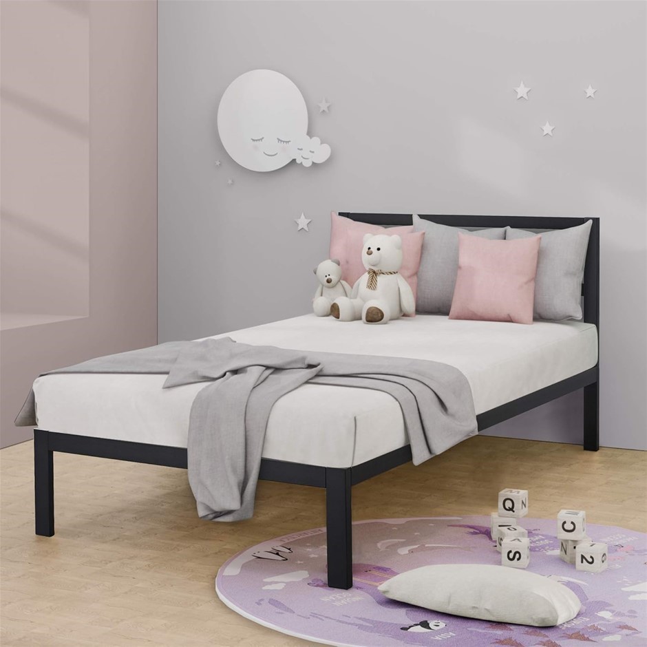 ZINUS Mia Single Bed Frame, Black.
