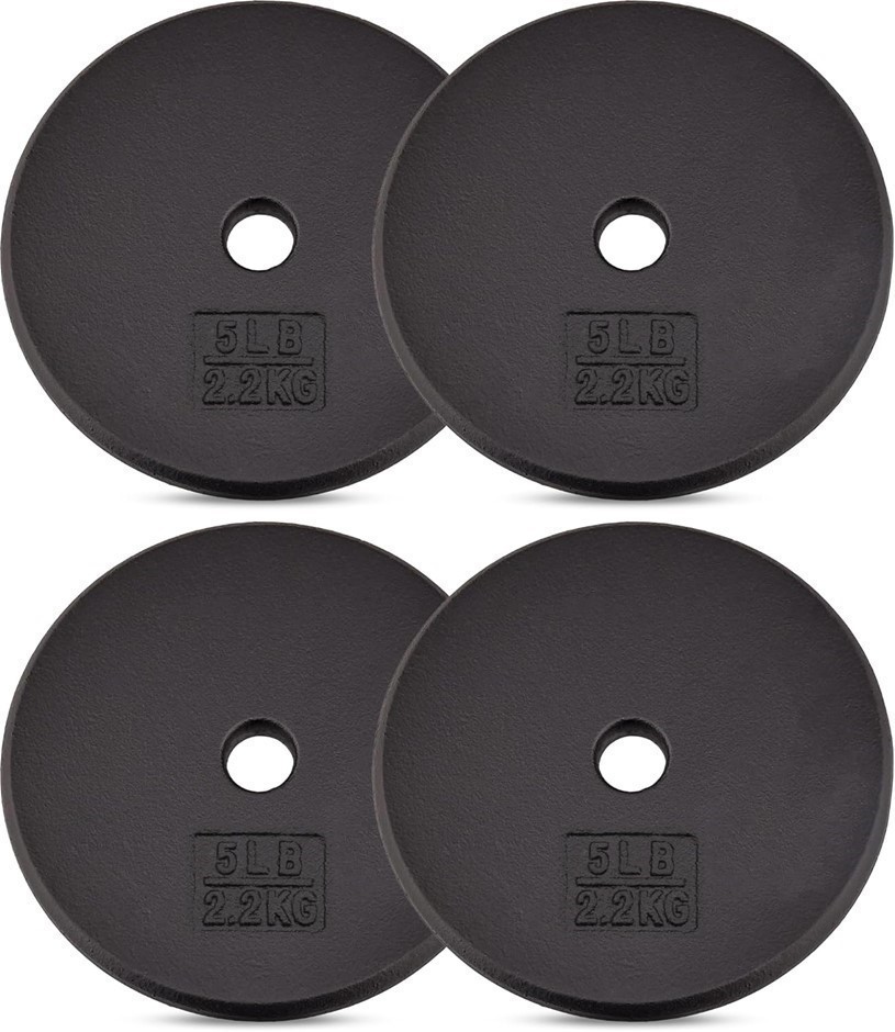 YES4ALL Standard 1" Cast Iron Weight Plate - Ideal for Strength Training -