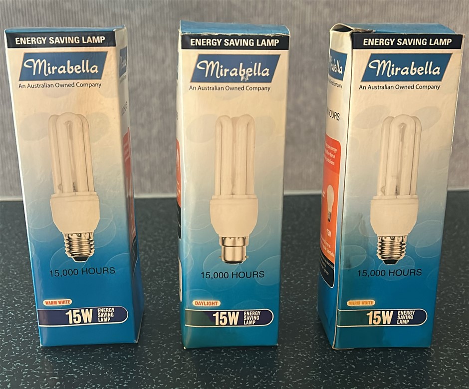 3x Energy Saving Light Bulbs