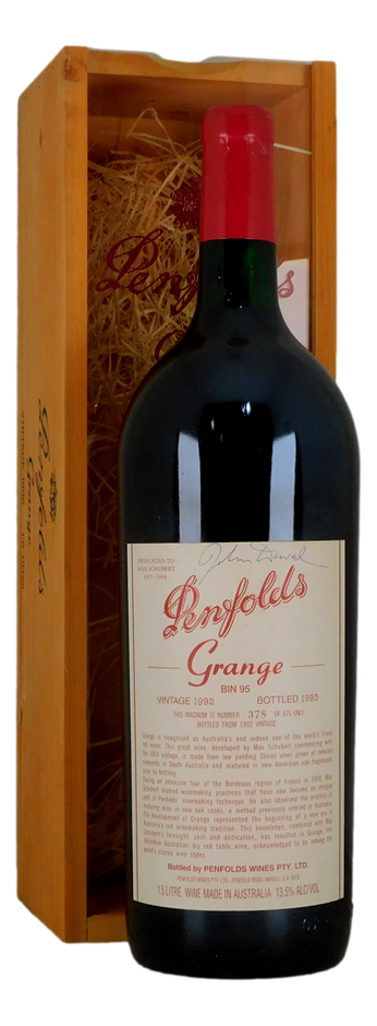 Penfolds Bin 95 Grange 1992 Signed by John Duval (1x 1.5L Magnum)