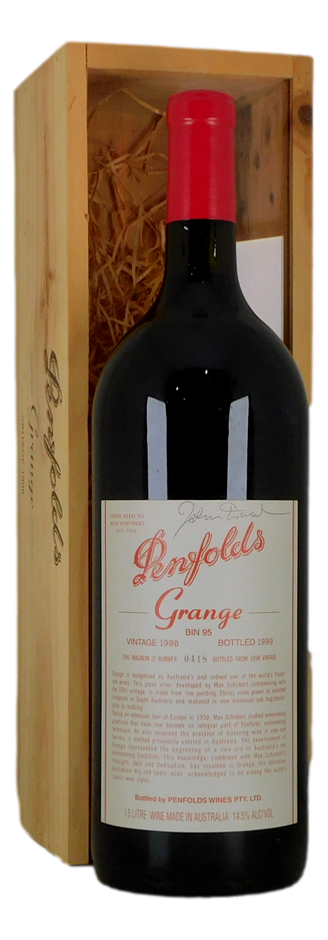 Penfolds Bin 95 Grange 1998 Signed by John Duval (1x 1.5L Magnum), SA.