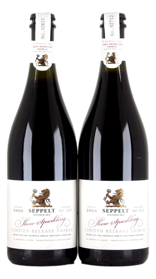 Seppelt Sparkling Shiraz (Limited Release ) 2008 (2x 750mL), Great Western.