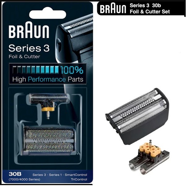 2 x BRAUN Series 3 Replacement Foil & Cutter Set, 30B, For 7000/4000 Series