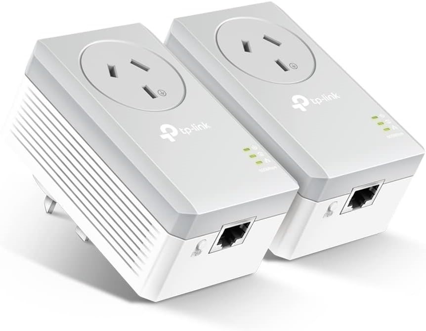 TP-LINK AV600 Passthrough Powerline Starter Kit, Powerline Adapter, Up to 6