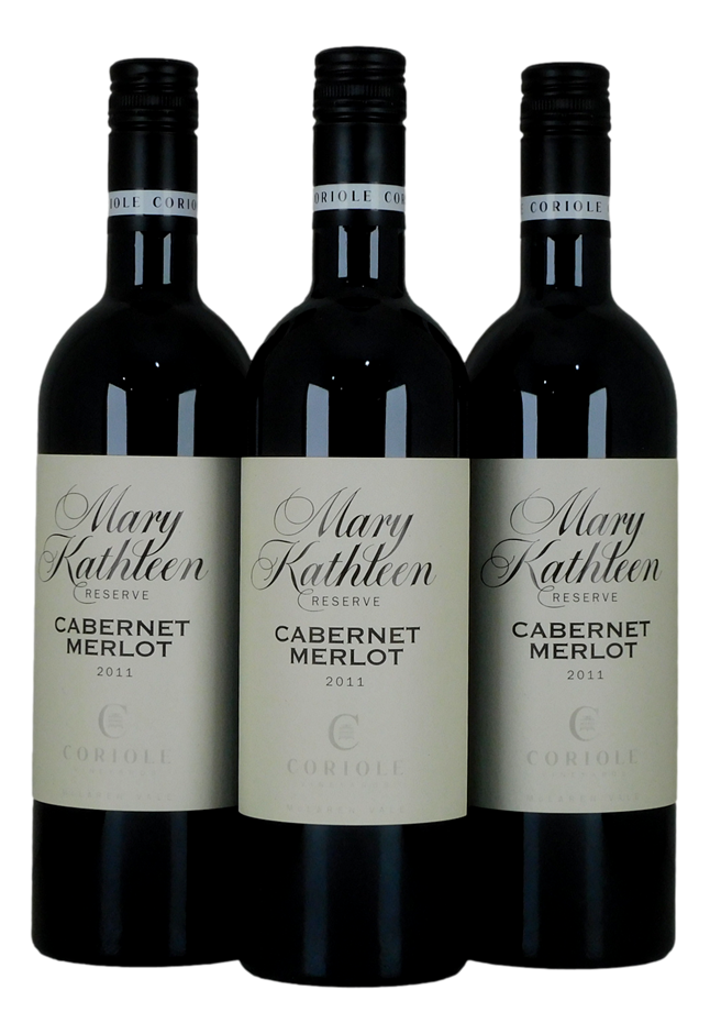 Coriole Vineyard Mary Kathleen Reserve Cabernet Merlot 2011 (3x 750mL), SA.